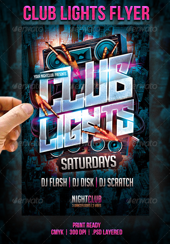 Club Lights Flyer - Events Flyers