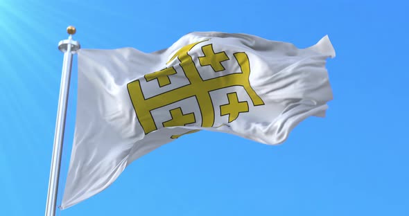 Flag of Kingdom of Jerusalem alt