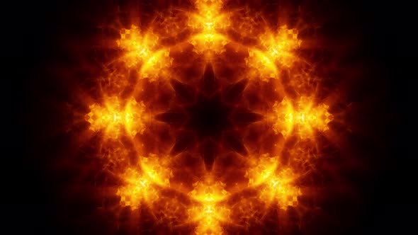 Fire Kaleidoscope Background Loop 4K 02 alt