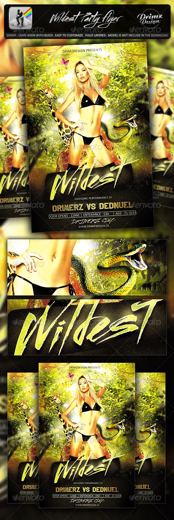Wildest Party Flyer - Events Flyers