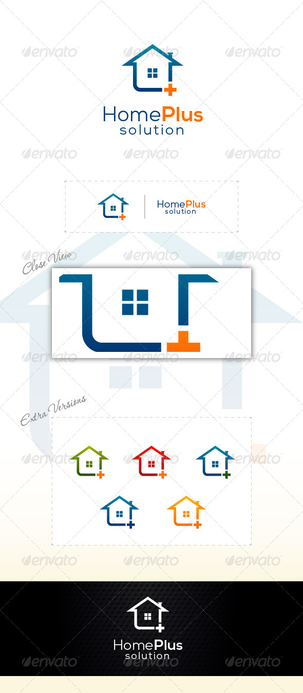 Home Plus - Buildings Logo Templates
