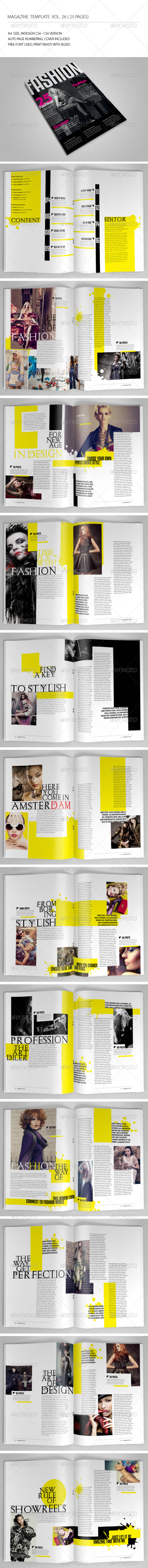 25 Pages Fashion Magazine Vol26 - Magazines Print Templates