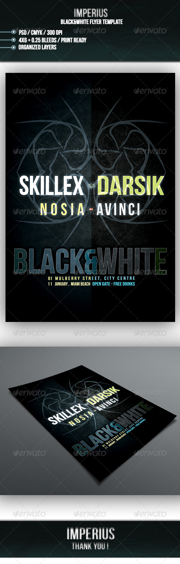 Black & White Flyer - Flyers Print Templates