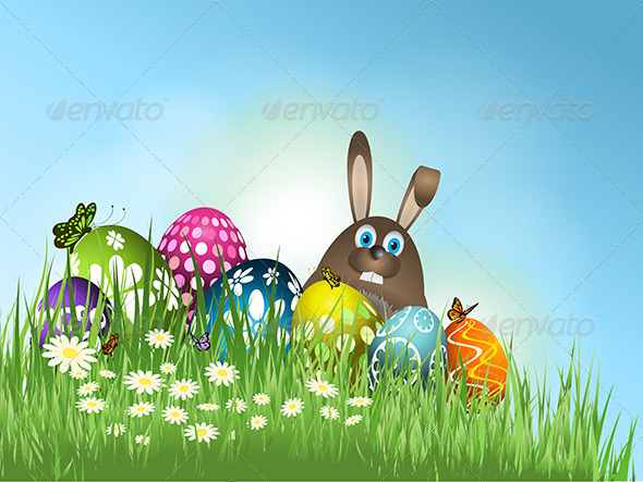 Easter Bunny Background - Seasons/Holidays Conceptual