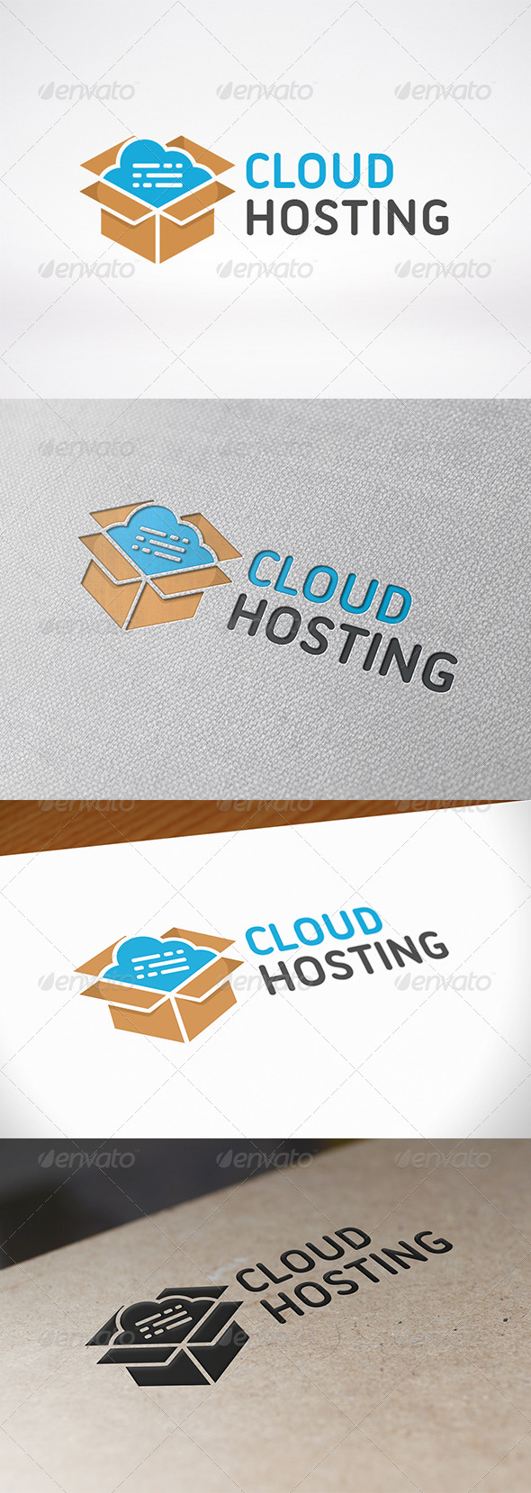 Cloud Box Logo Template - Symbols Logo Templates