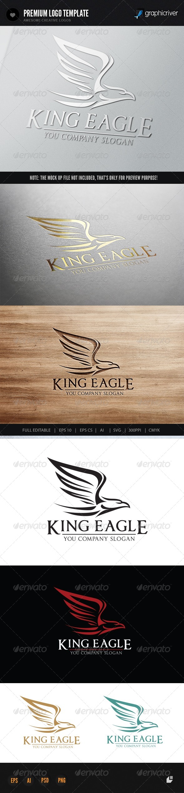 King Eagle - Crests Logo Templates
