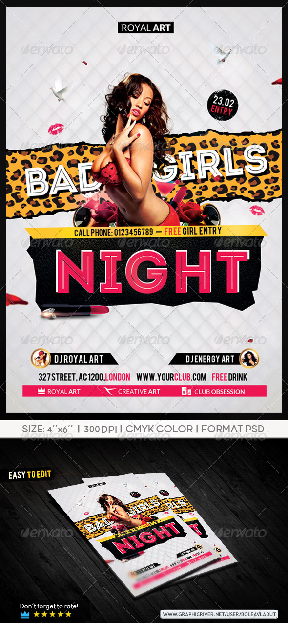 Flyer Bad Girls Night - Clubs & Parties Events