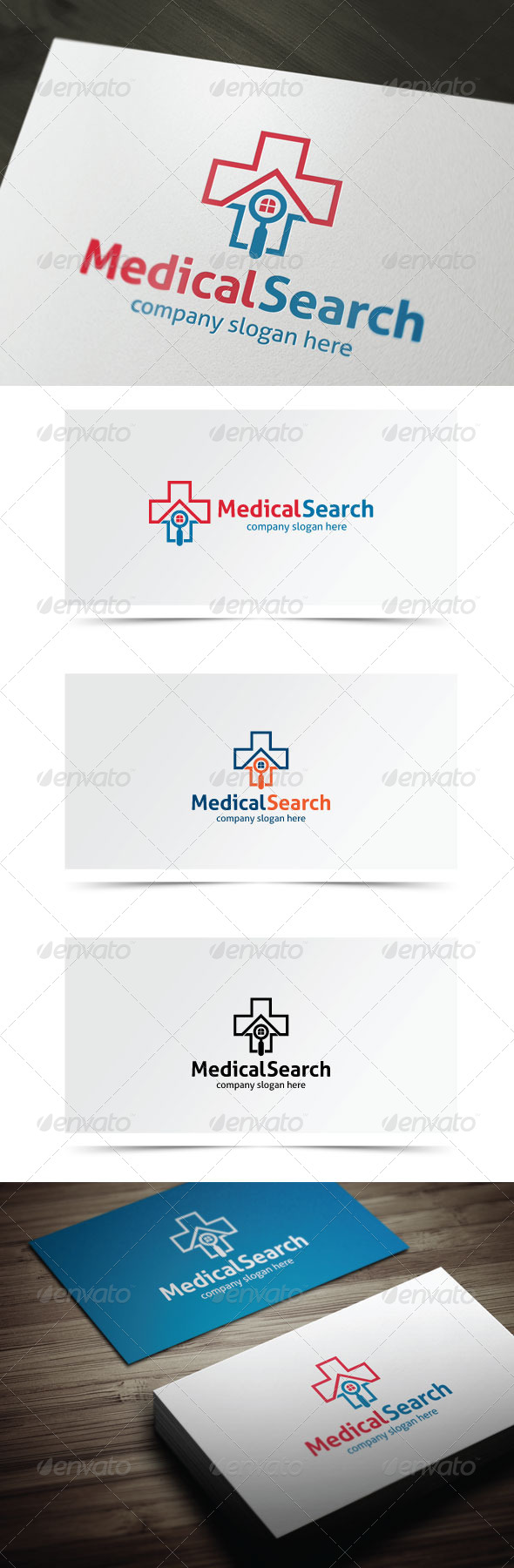 Medical Search - Symbols Logo Templates