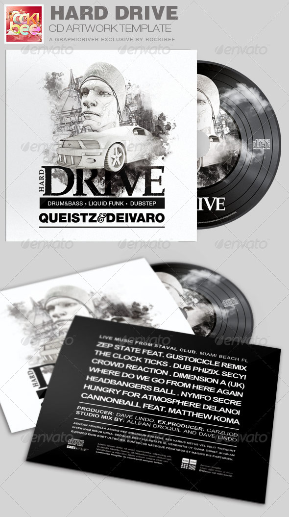 Hard Drive CD Artwork Template - CD & DVD Artwork Print Templates