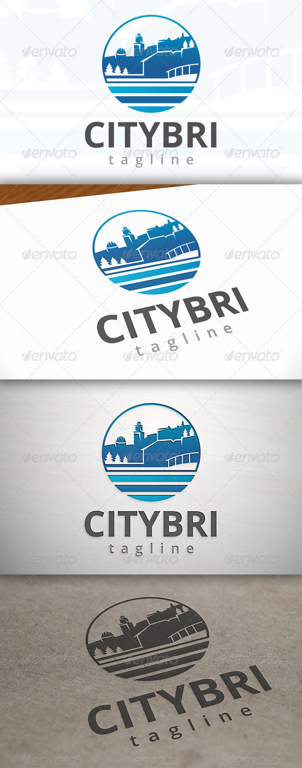 City Bridge Logo - Buildings Logo Templates