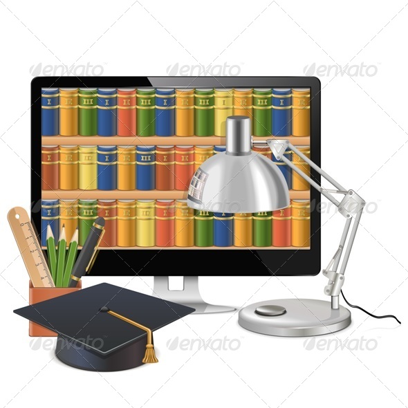 Computer Library Concept - Computers Technology