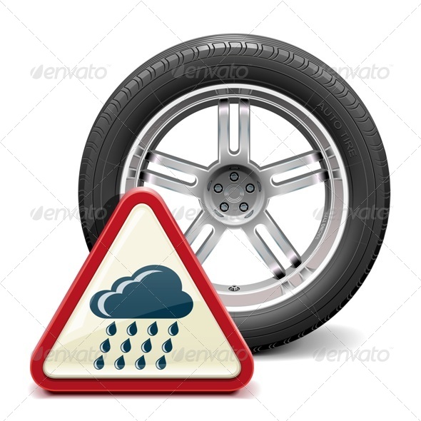 Rain Tire with Sign - Industries Business