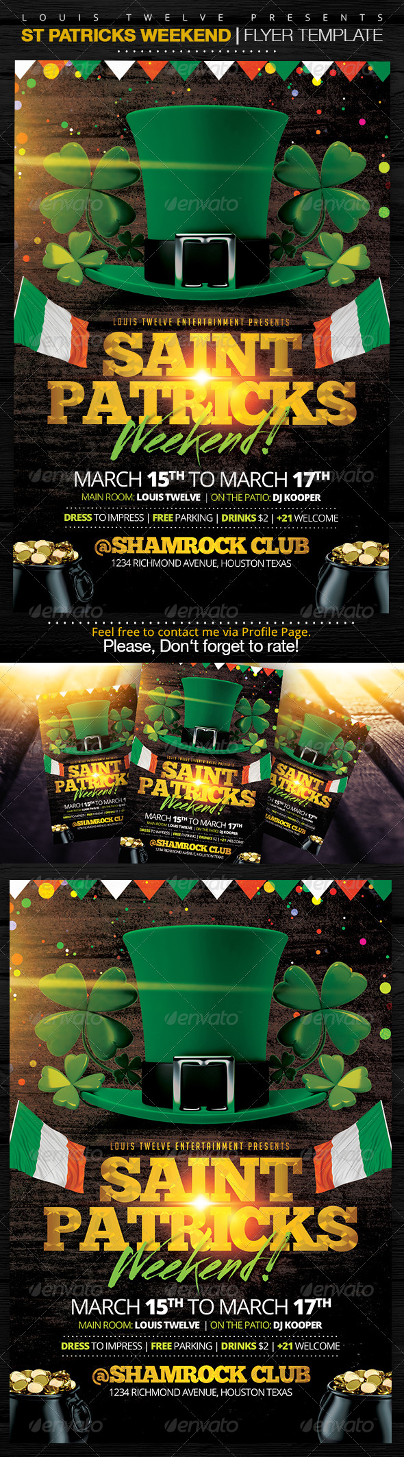 St Patricks Weekend | Flyer Template - Clubs & Parties Events