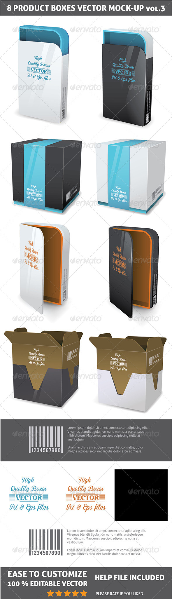 Packages Mockup - Objects Vectors