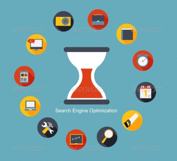 Search Engine Optimization Flat Icon - Web Technology