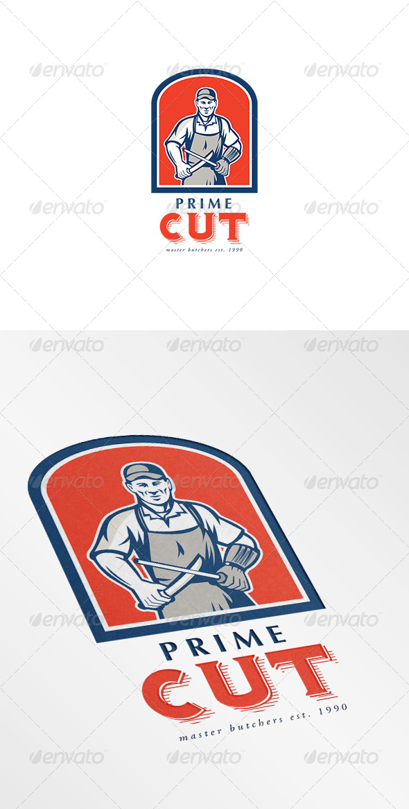 Prime Cut Master Butchers Logo - Humans Logo Templates