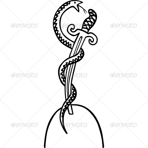 Snake and Sword - Animals Characters