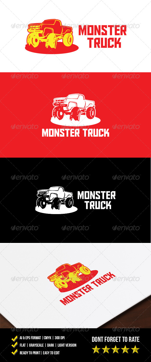 Monster Truck Logo - Objects Logo Templates