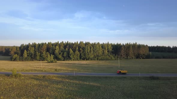 Tipper Truck On Country Road