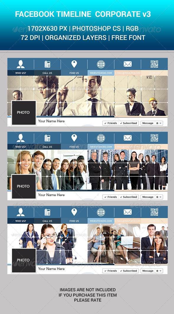 Facebook Timeline Corporate v3 - Facebook Timeline Covers Social Media
