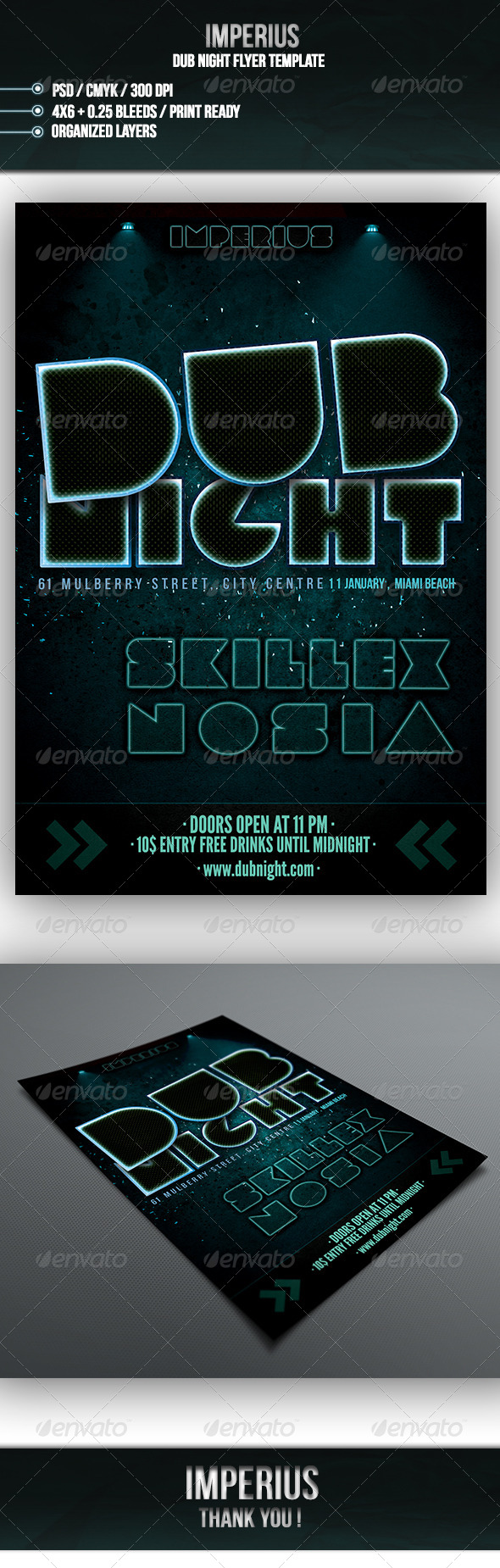 Dub Night Flyer - Clubs & Parties Events