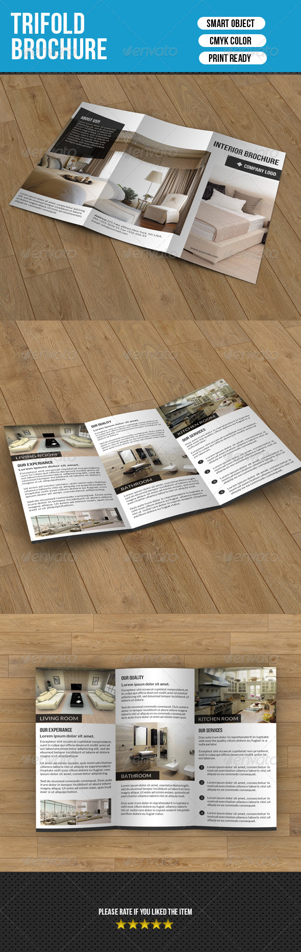 Minimal Trifold-Interior Design V3 - Corporate Brochures