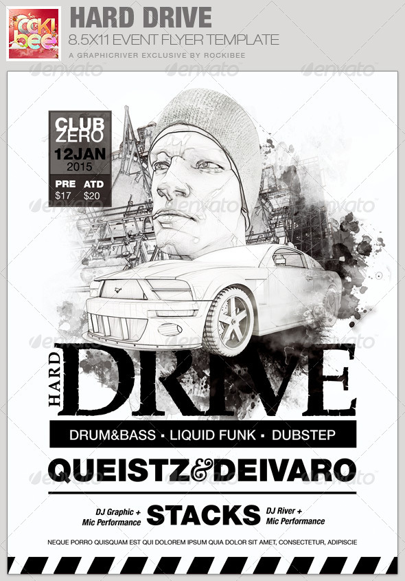 Hard Drive Event Flyer Template - Events Flyers