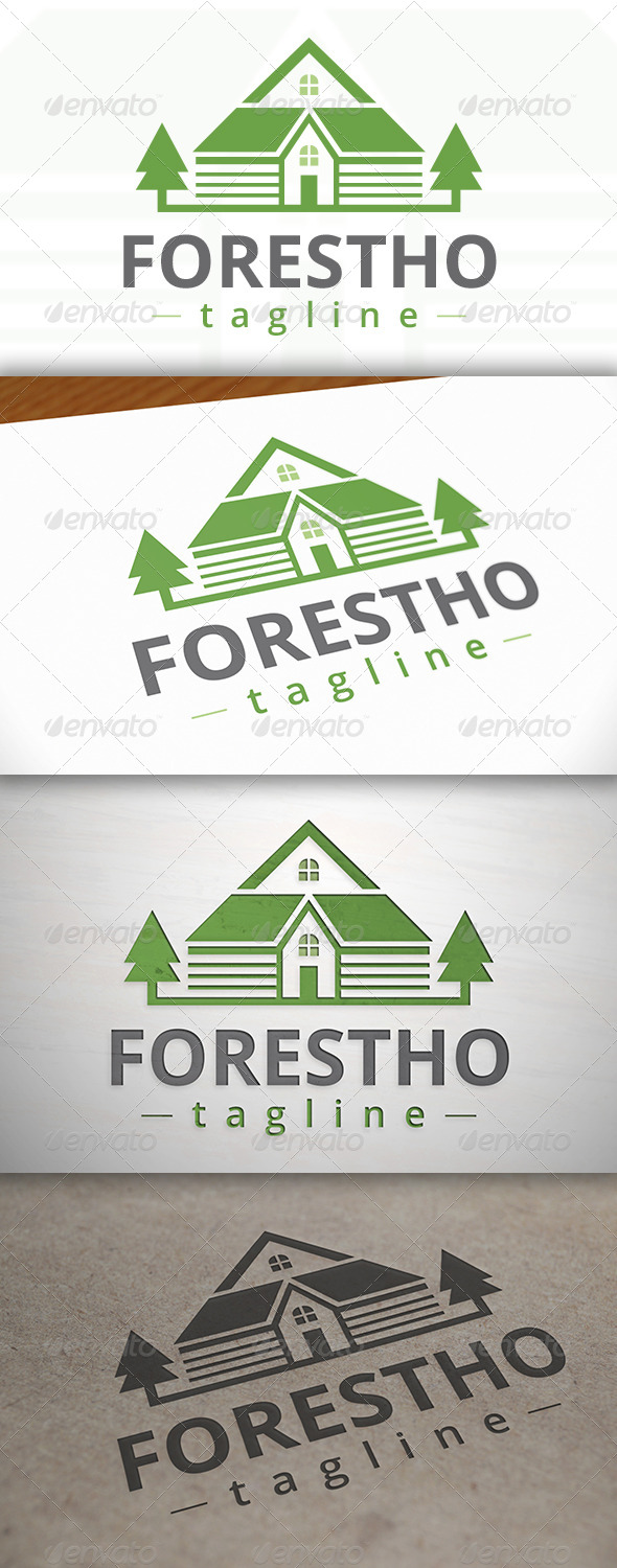 Forest House Logo - Buildings Logo Templates