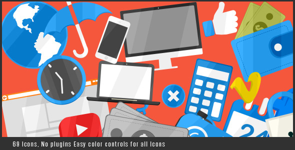 69 Animated Icons - VideoHive 7162494