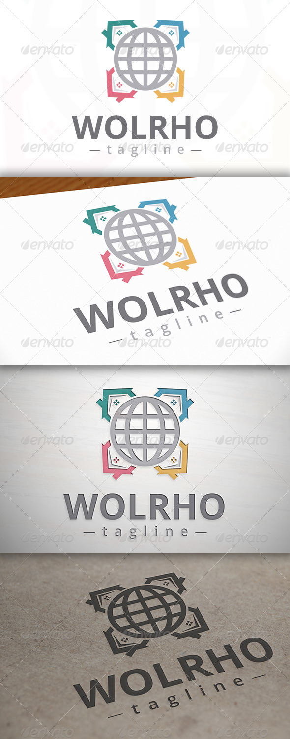 World Houses Logo - Buildings Logo Templates