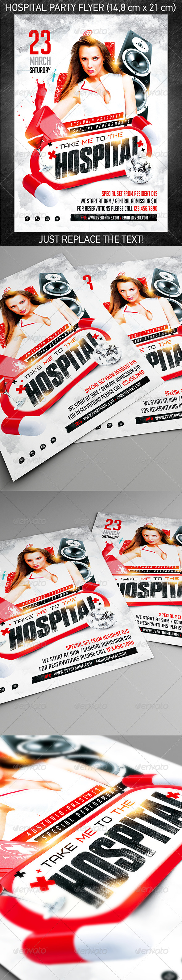 Hospital Party Flyer - Clubs & Parties Events