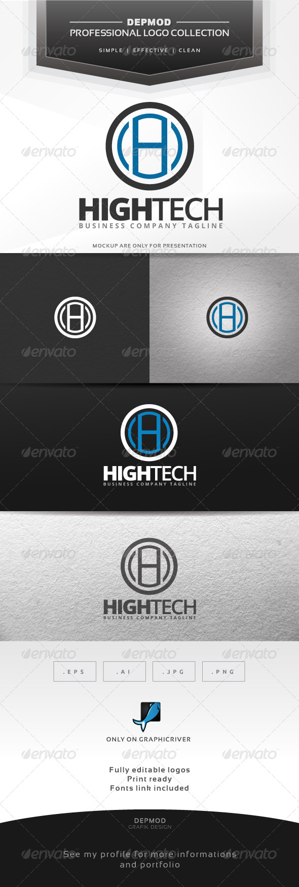 High Tech Logo - Letters Logo Templates