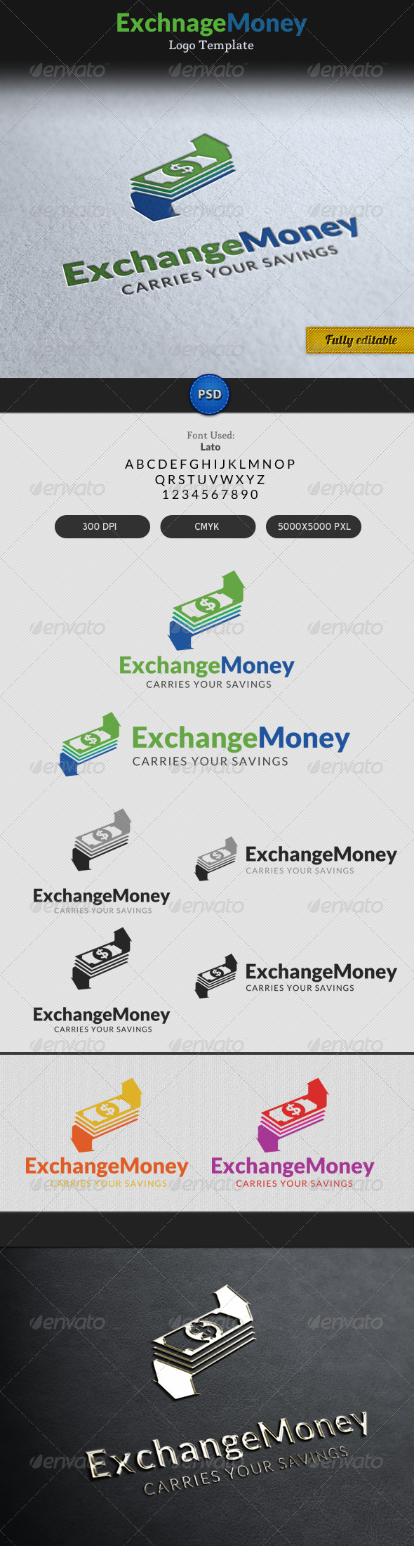 Exchange Money Currency Transaction Logo - Objects Logo Templates
