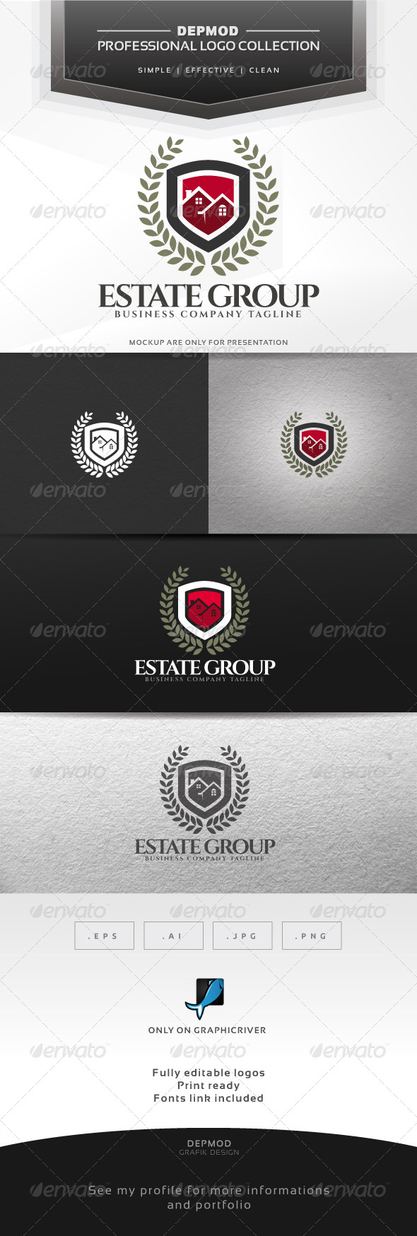 Estate Group Logo - Buildings Logo Templates
