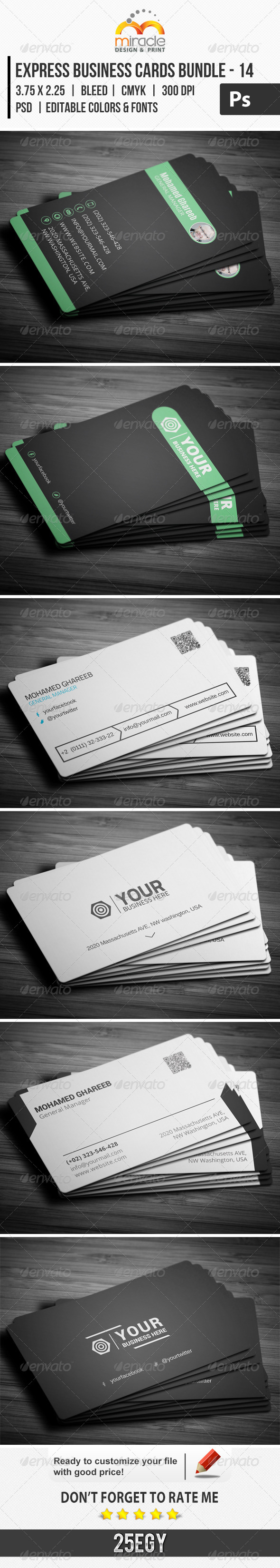 Express Business Cards Bundle - 14 - Corporate Business Cards