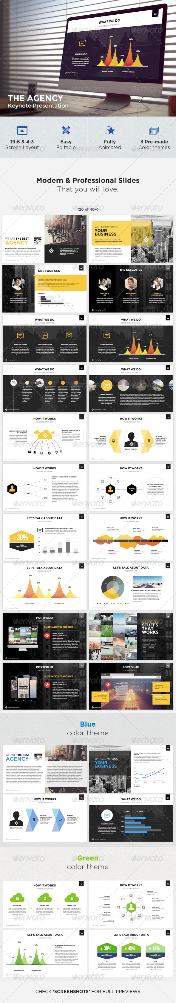 The Agency - Modern Keynote Template - Keynote Templates Presentation Templates