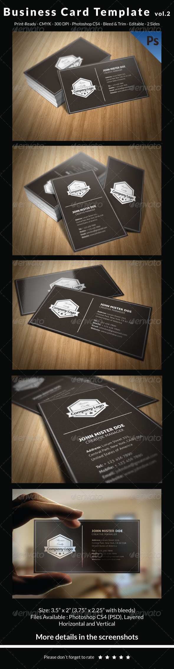 Business Card Template vol.2 - Retro/Vintage Business Cards