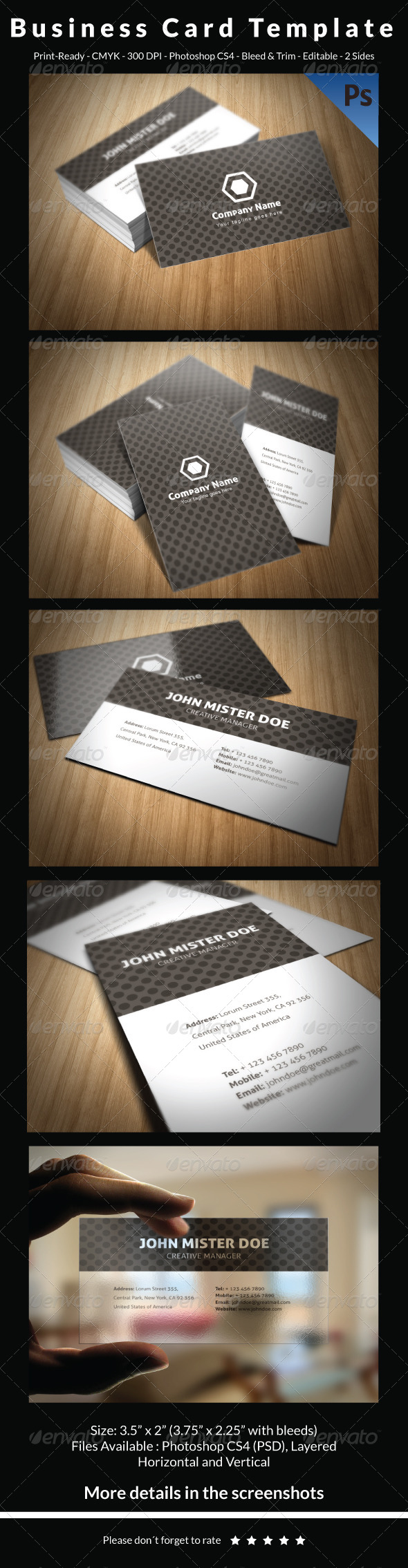 Business Card Template - Corporate Business Cards