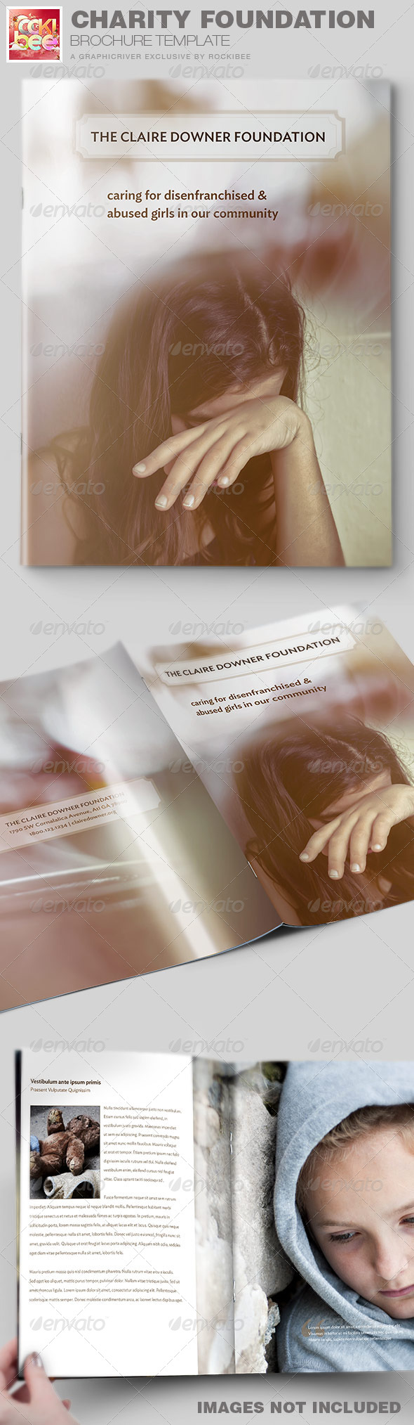 Charity Foundation Brochure Template - Informational Brochures