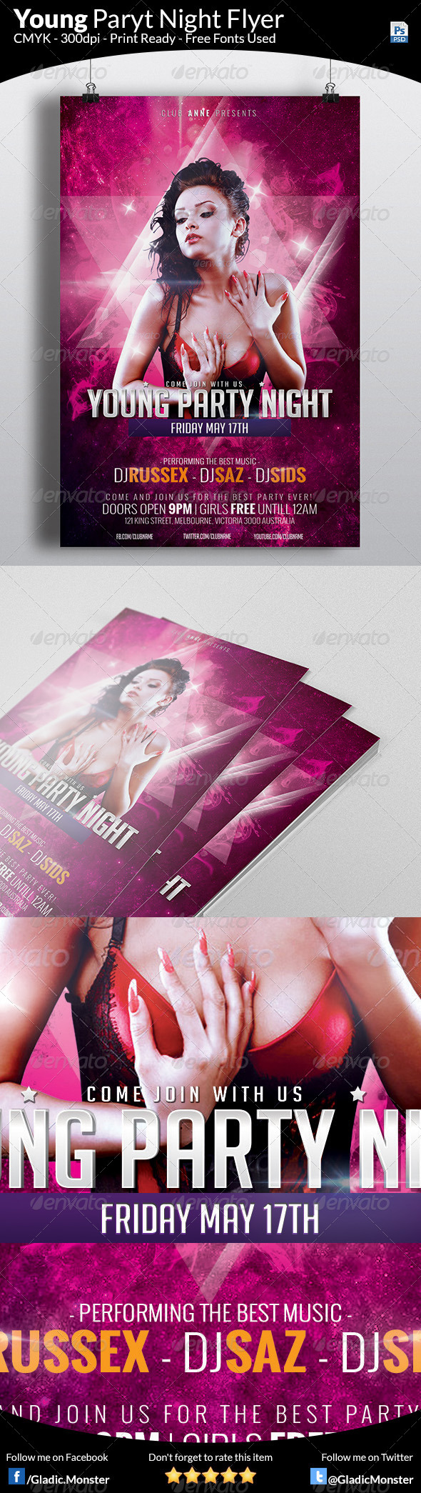 Young Party Night Flyer - Clubs & Parties Events