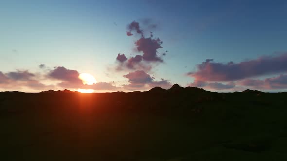 Mountain Sunset Clouds