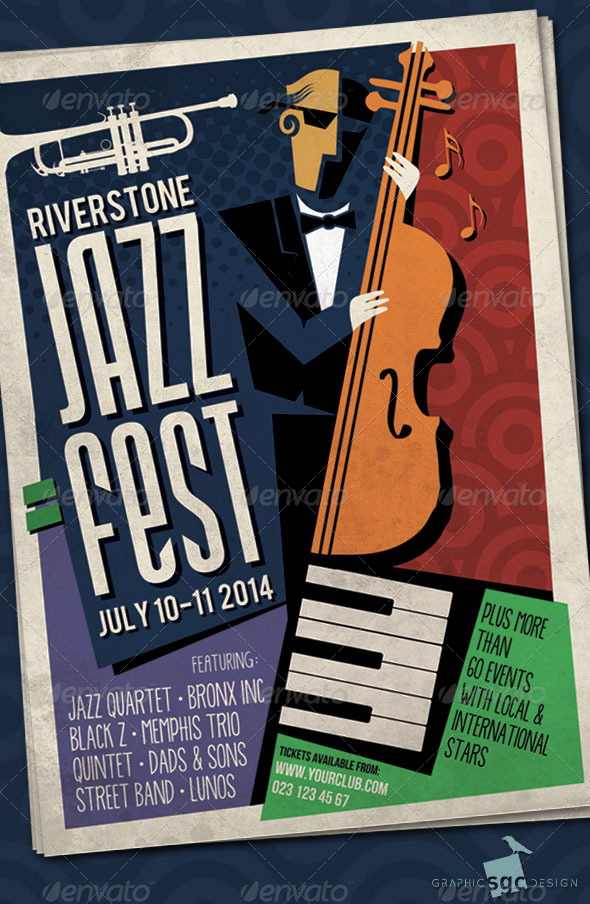 Abstract Jazz Poster - Concerts Events