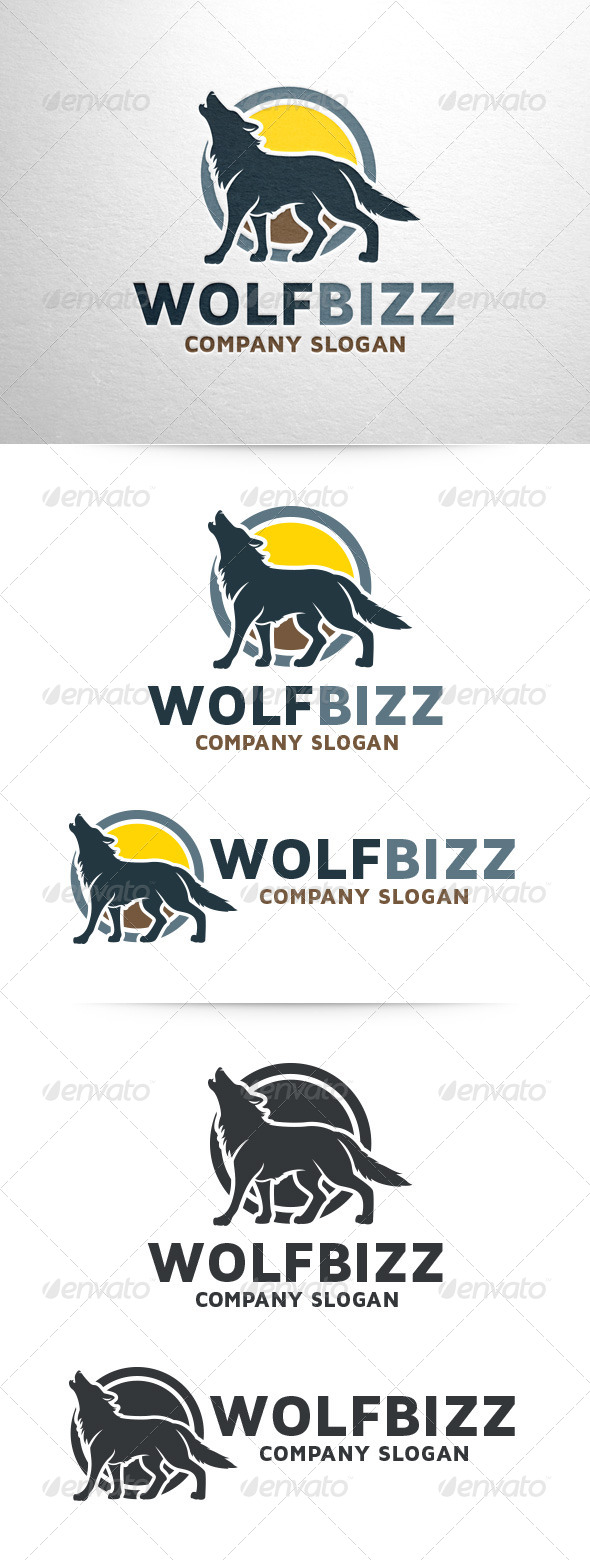 Wolf Bizz Logo Template - Animals Logo Templates