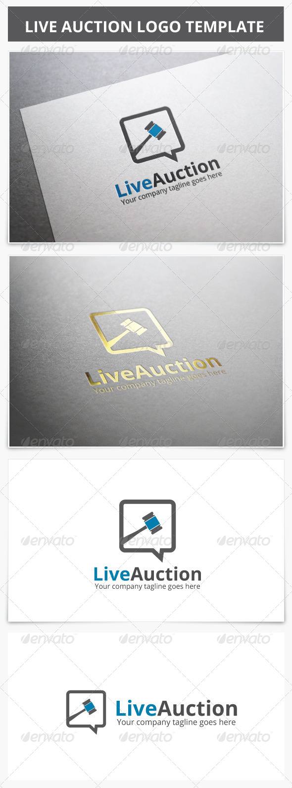 Live Auction Logo - Objects Logo Templates