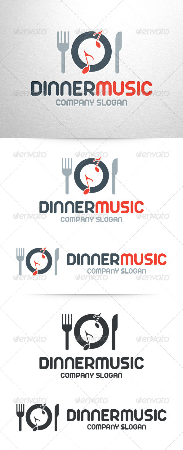 Dinner Music Logo Template - Objects Logo Templates