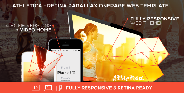 Athletica - Retina Parallax OnePage Web Template - Creative Site Templates