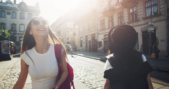 Two Girlfriends Sightseeing