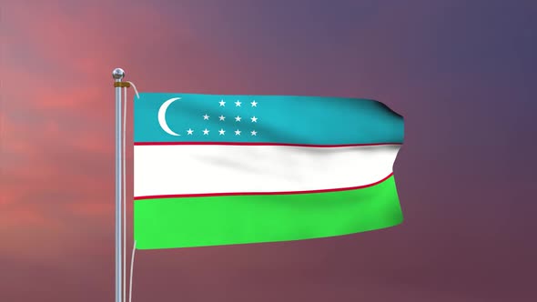 Uzbekistan Flag
