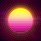 80&#39;s Retrowave, Sunset On Moving Grid 4K - VideoHive Item for Sale