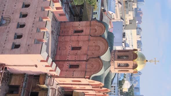 Vertical Video  Golden Gate in Kyiv Ukraine alt